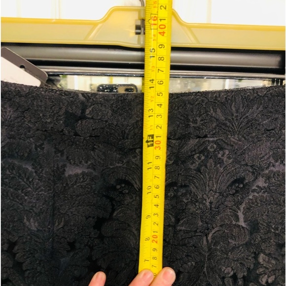 Dolce  & Gabbana large 10-12 black brocade dress pants flat front zip ankle - Picture 10 of 16